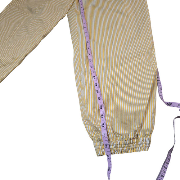 Tory Burch YELLOW Buddy stripe tunic and pants outfit size medium 8 - Picture 15 of 15